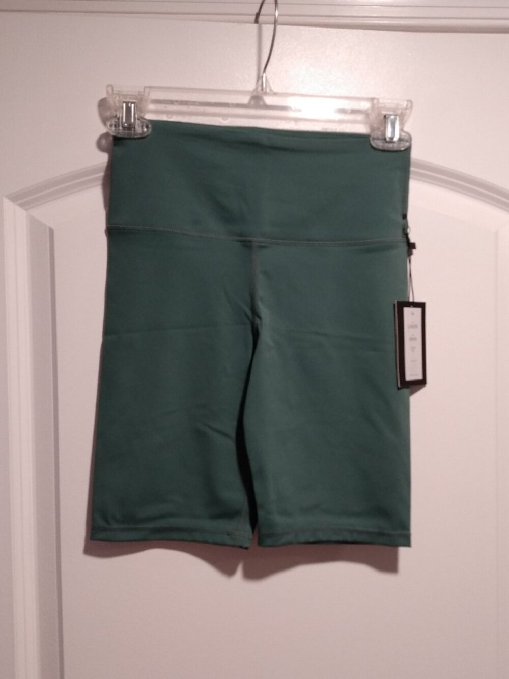 lumi Sage Green Mid-Thigh Length Athletic Shorts